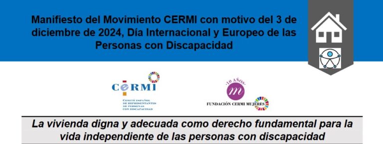 Manifiesto 3 de diciembre. Día Internacional y Europeo de las Personas con Discapacidad