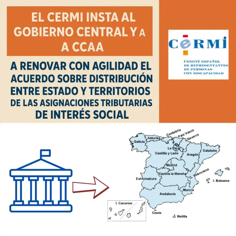 El CERMI CyL se suma a la petición del CERMI estatal para que Gobierno y CCAA renueven con agilidad el acuerdo sobre la distribución de las asignaciones tributarias de interés social    